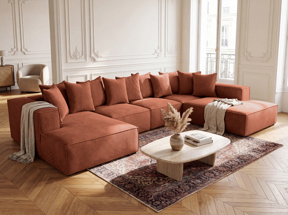 Designer Sofa Largo U XXL in Cord