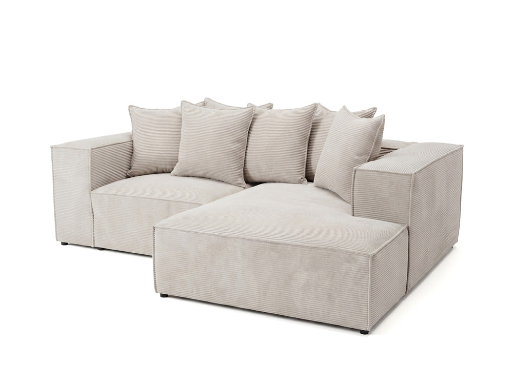 Canapé d’angle design Largo Mini en Côtelé