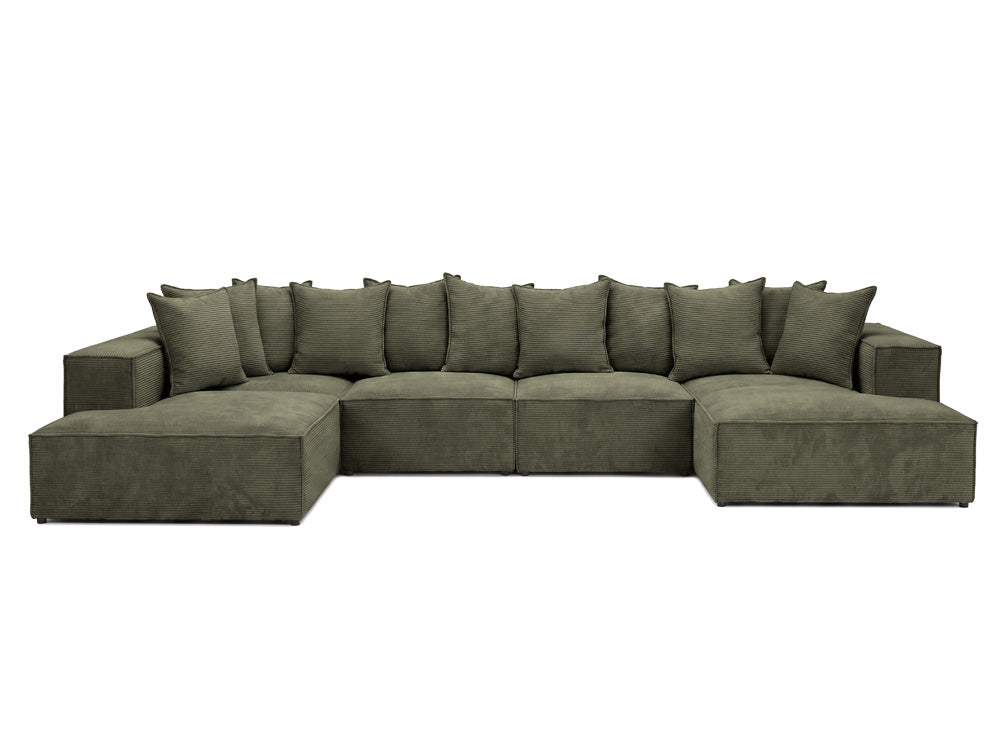Designer Sofa Largo U XXL in Cord
