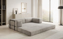 Lazy Spar-Set: 3-Sitzer + Hocker in Samt