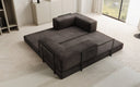 Lazy Spar-Set: 3-Sitzer + Hocker in Samt