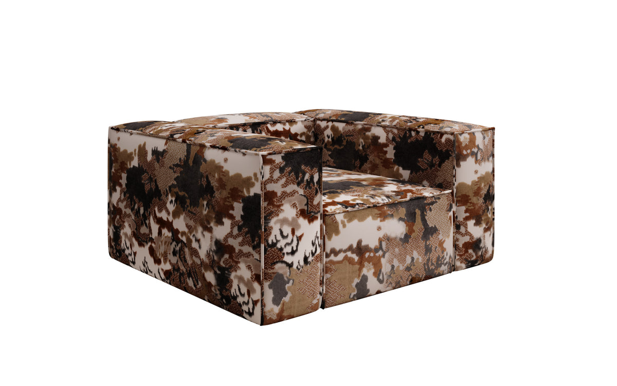 Designer Sofa-Sessel Lesley - Jacquard mit Aquarell-Muster