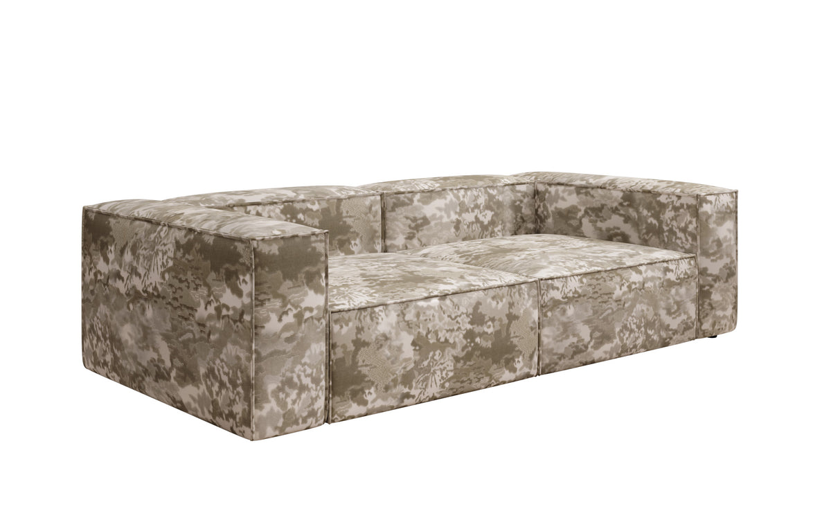 Designer Sofa Lesley 3 Sitzer - Jacquard mit Aquarell-Muster