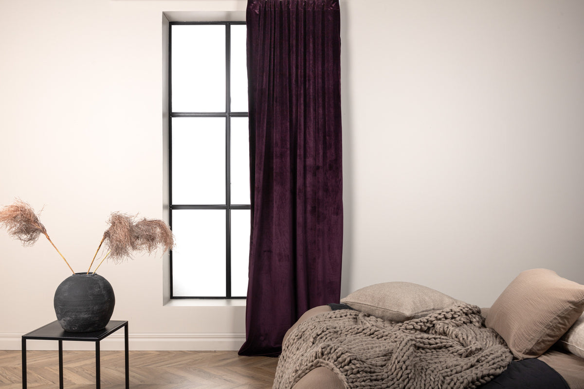Ensemble de rideaux Anny – aspect velours en plusieurs couleurs