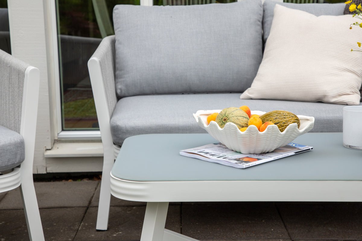 Loungeset Dreamy - aus weißem Aluminium inkl Kissen