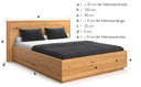 Lit design Celestia en Chêne massif avec espace de rangement