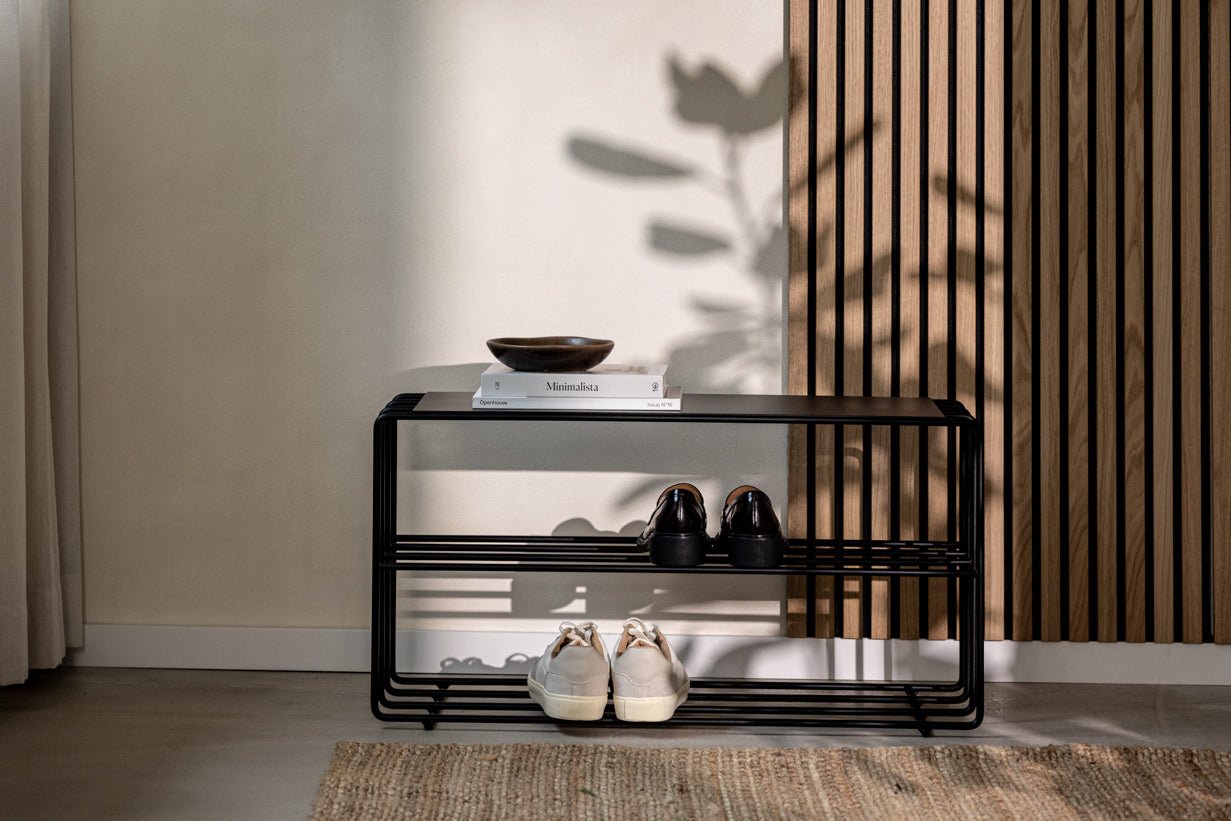 Étagère à chaussures Neva – étagère en métal avec style loft en plusieurs couleurs