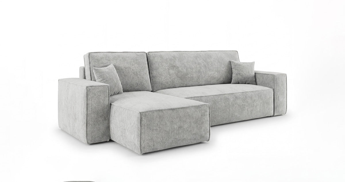 Canapé design Lunaro Mini avec fonction de couchage et fonction pliante en Côtelé