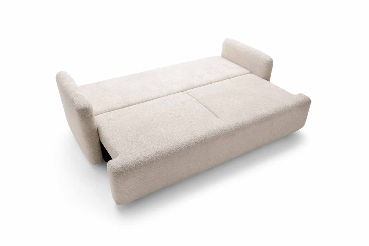 Designer Sofa Celiné Bouclé mit Schlaffunktion und Stauraum