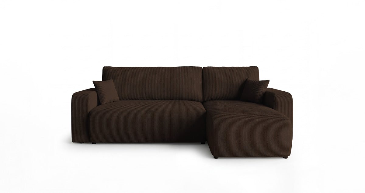 Canapé design Calva avec fonction couchage et pliage en Côtelé