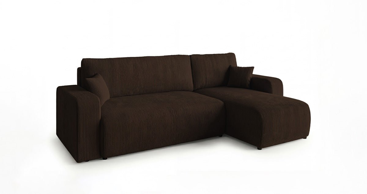 Canapé design Calva avec fonction couchage et pliage en Côtelé