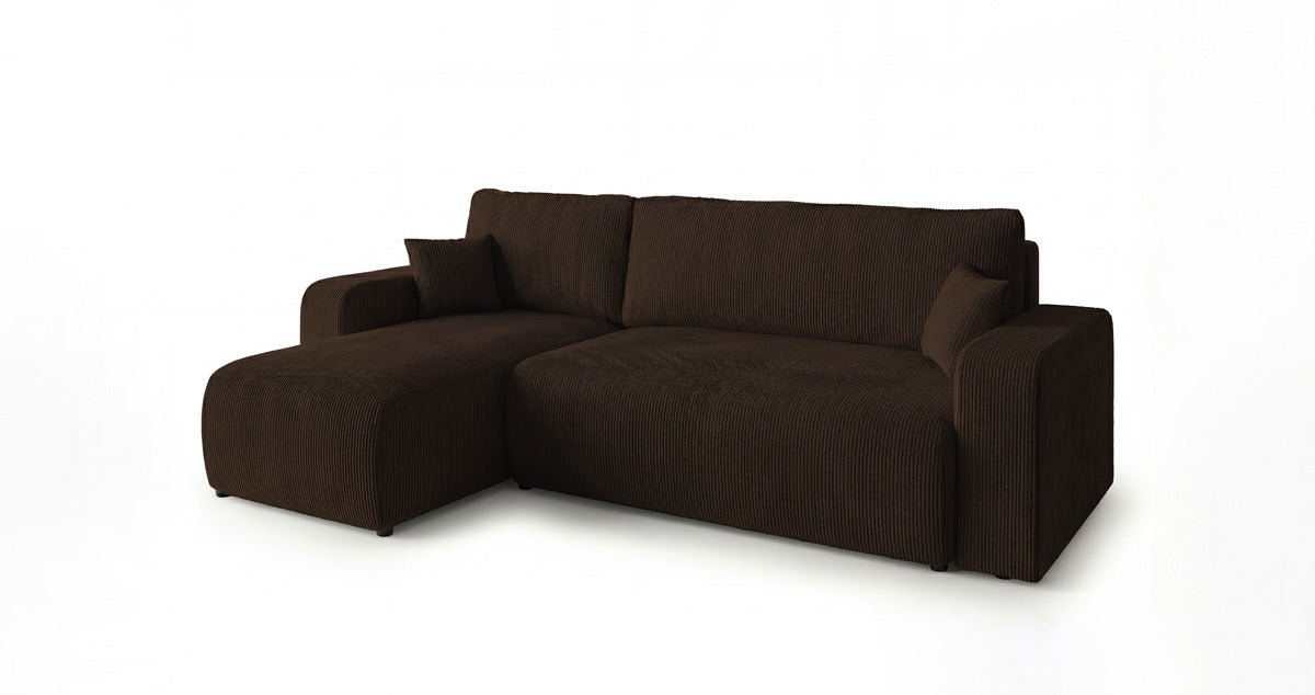 Canapé design Calva avec fonction couchage et pliage en Côtelé