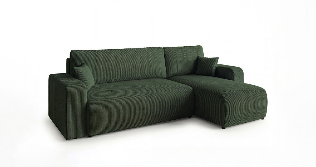 Canapé design Calva avec fonction couchage et pliage en Côtelé