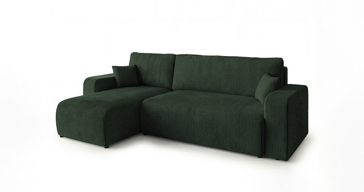 Canapé design Calva avec fonction couchage et pliage en Côtelé