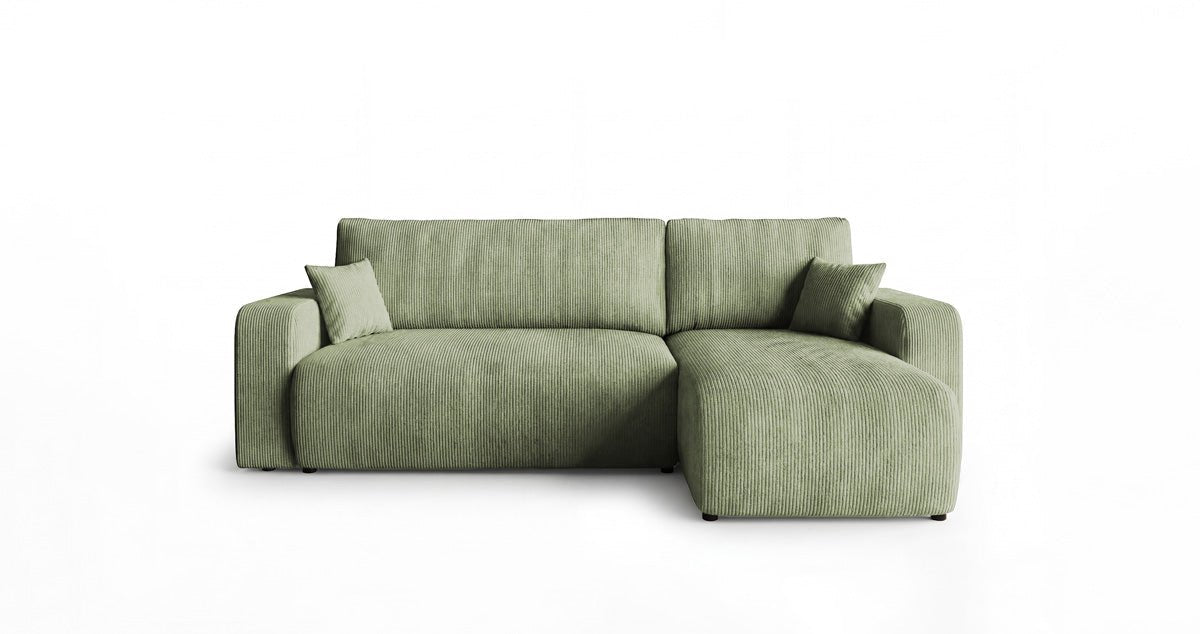 Canapé design Calva avec fonction couchage et pliage en Côtelé
