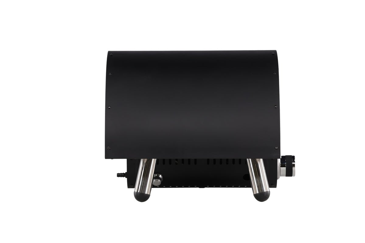 Pizzaofen Neapel - aus Stahl, Edelstahl und Keramik in Schwarz