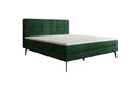 Lit boxspring Vera en Côtelé avec pieds hauts