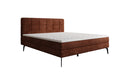 Lit boxspring Vera en Côtelé avec pieds hauts