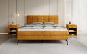 Lit boxspring Vera en Côtelé avec pieds hauts