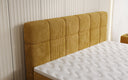 Lit boxspring Vera en Côtelé avec pieds hauts