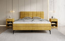 Lit boxspring Vera en Côtelé avec pieds hauts