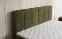 Lit boxspring Vera en Côtelé avec pieds hauts
