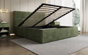 Designer Polsterbett Merry in Cord mit Stauraum