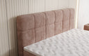 Lit boxspring Vera en Côtelé avec pieds hauts