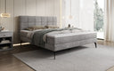Lit boxspring Vera en Côtelé avec pieds hauts
