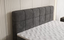 Lit boxspring Vera en Côtelé avec pieds hauts