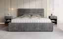 Designer Polsterbett Merry in Cord mit Stauraum