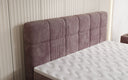 Lit boxspring Vera en Côtelé avec pieds hauts