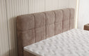 Lit boxspring Vera en Côtelé avec pieds hauts