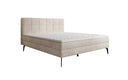 Lit boxspring Vera en Côtelé avec pieds hauts