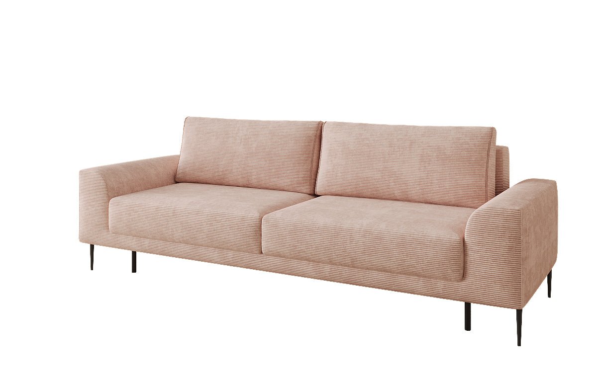 Canapé design 3 places Bloom en Côtelé avec fonction couchage et espace de rangement