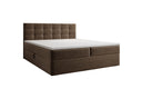 Boxspringbett Lux in Strukturstoff mit Stauraum