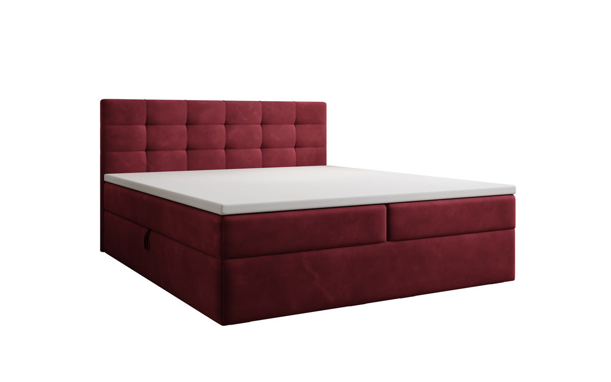 Lit boxspring Lux en Velours avec rangement