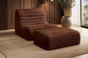 Fauteuil design Remo en Côtelé