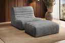 Fauteuil design Remo en Côtelé
