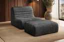 Fauteuil design Remo en Côtelé