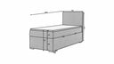Lit boxspring Relio 90x200 avec espace de rangement
