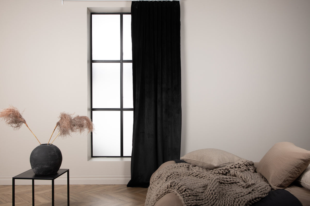 Ensemble de rideaux Anny – aspect velours en plusieurs couleurs