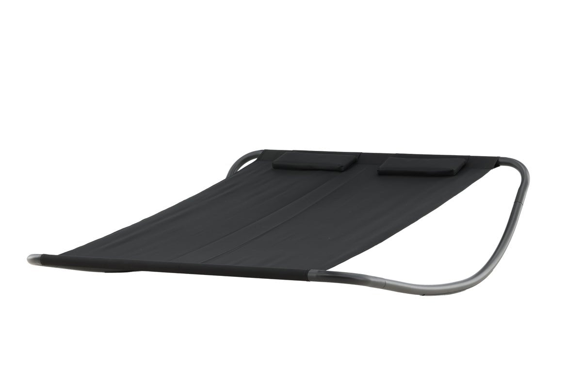 Sonnenliege Comfort - aus Polyester in Schwarz