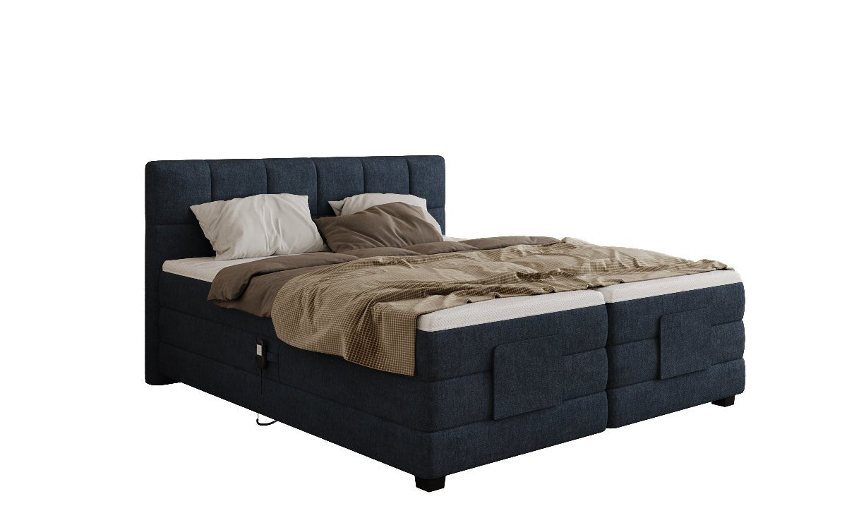 Lit boxspring Monaco - réglable électriquement en Tissu
