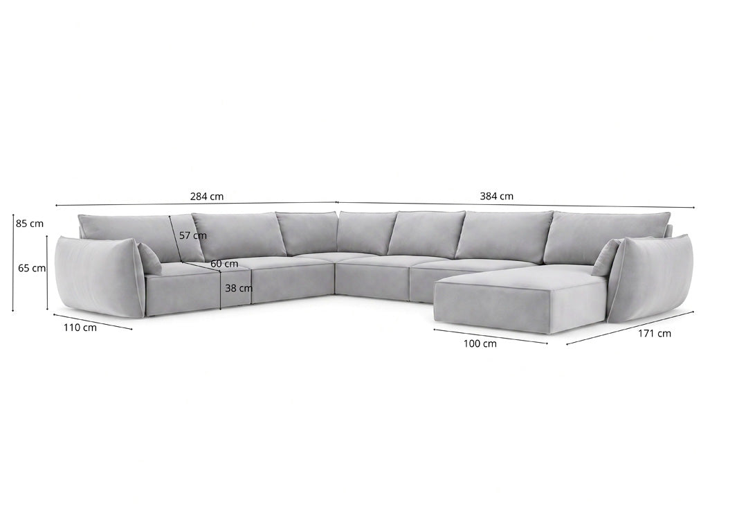 Canapé design Nuvola U en Velours
