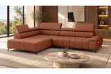 Ecksofa Volo in Chenille Terrakotta, Ottomane links – Ansicht 2