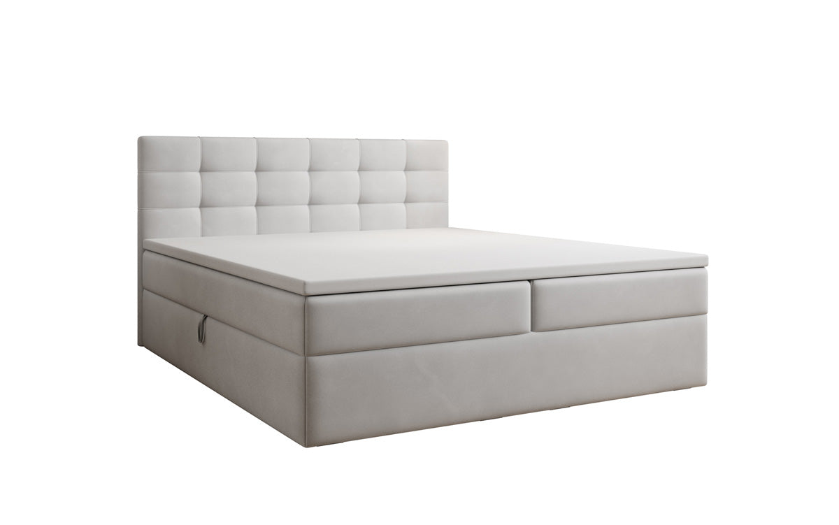 Lit boxspring Lux en Velours avec rangement