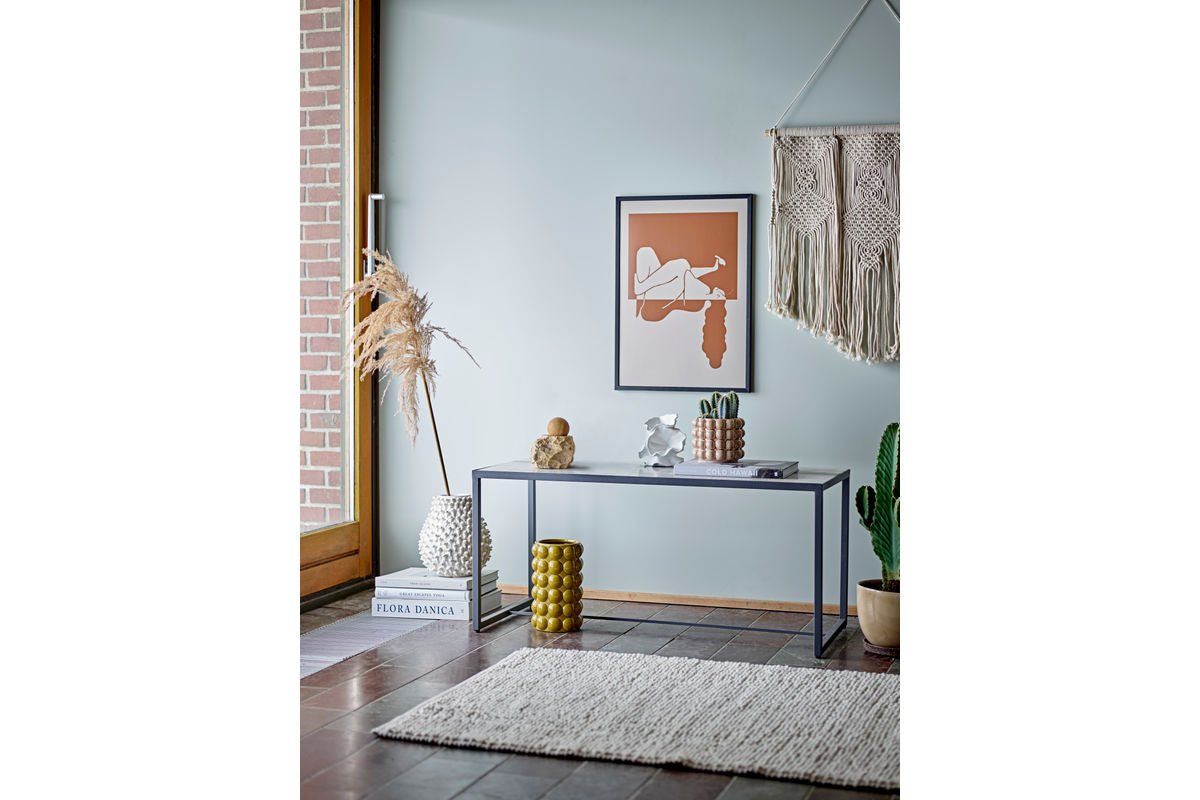 Pot de fleurs Lunna – glaçure naturelle en marron avec soucoupe