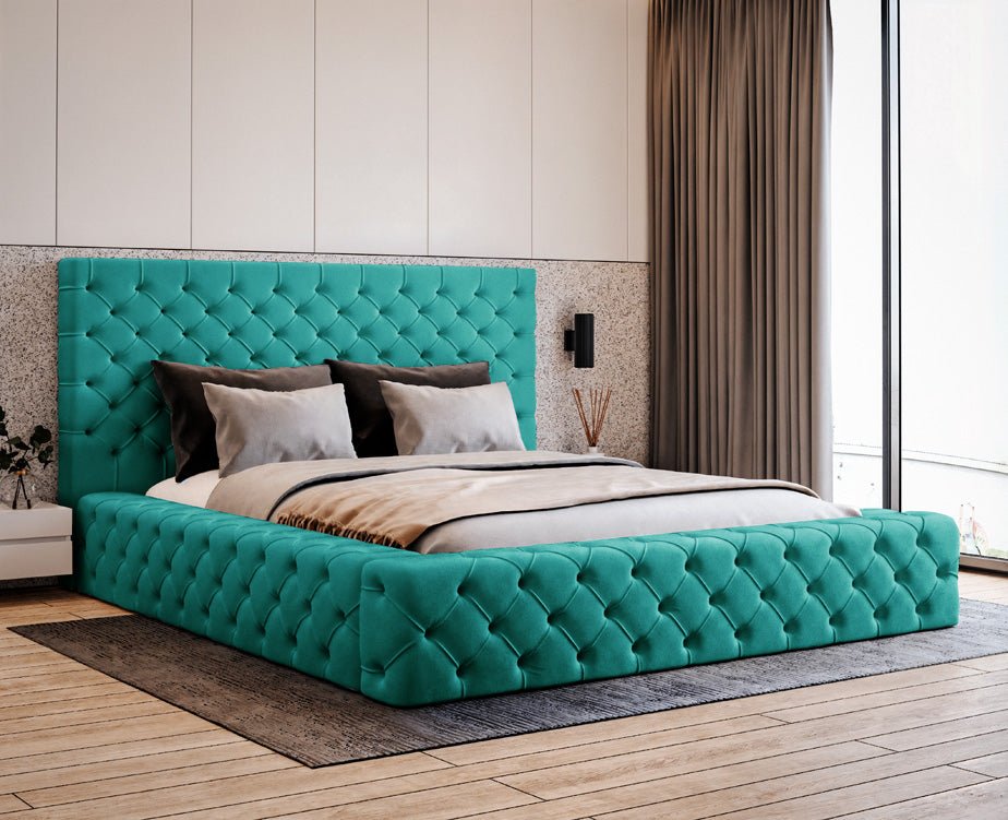 Designer Upholstered Bed Lana Velvet with Storage
