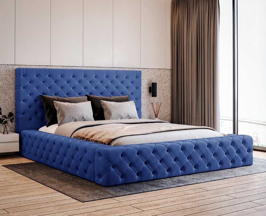 Designer Upholstered Bed Lana Velvet with Storage